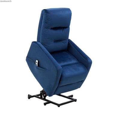 Fotel rozkładany Astan Hogar Relaks Niebieski Aksamit