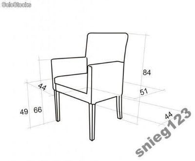 Fotel skośny 84 cm - Zdjęcie 5