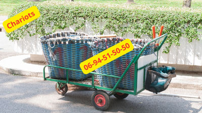 Fournisseur chariot plastique et métallique pour les poubelle Maroc .0