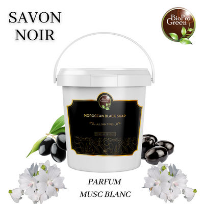 Fournisseur Savon noir Marocain au MUSC BLANC en gros Poids net: 1 , 5 et 15 kg