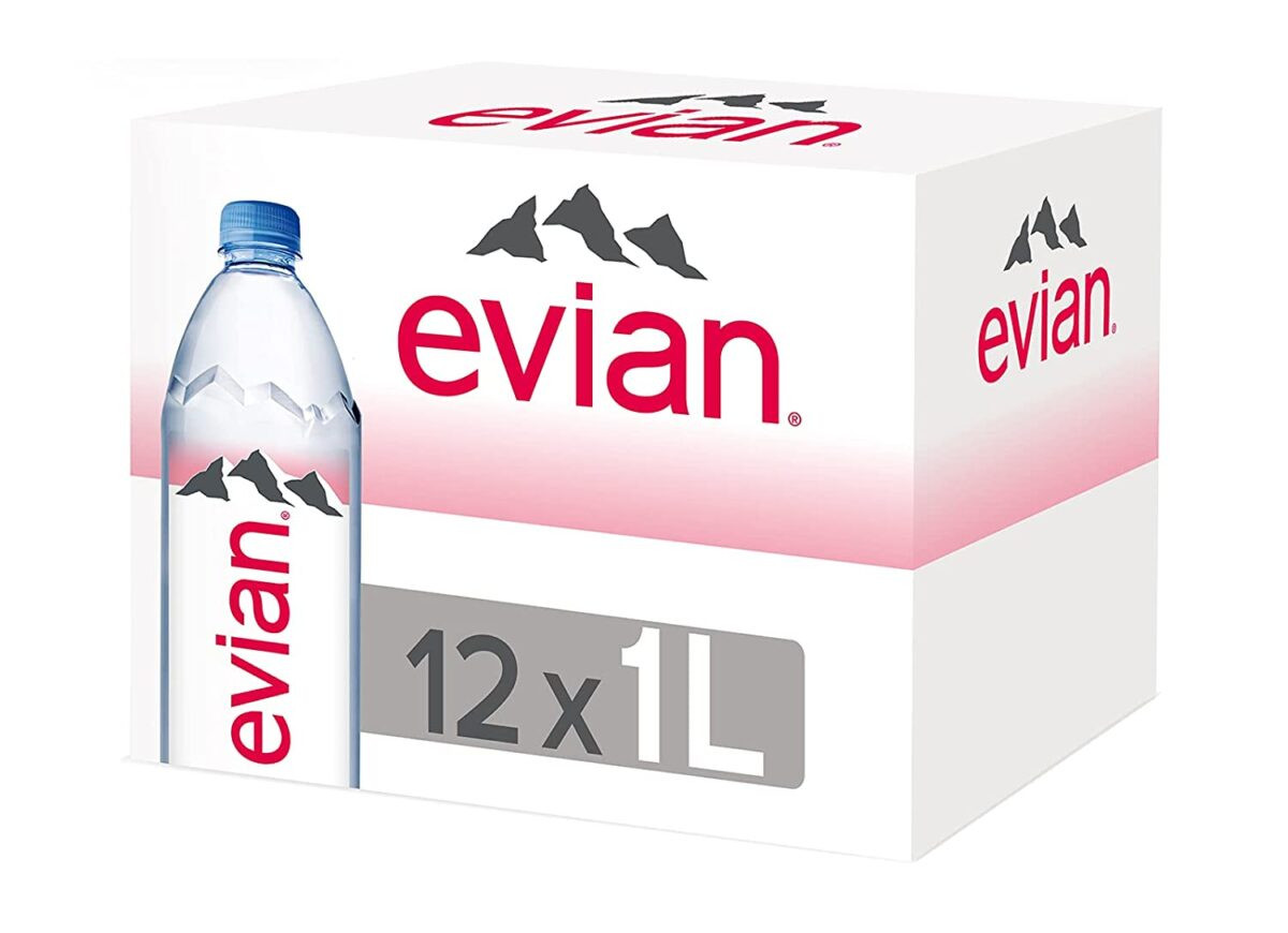 Eau minérale Evian 75 cL - 12 bouteilles Verre sur