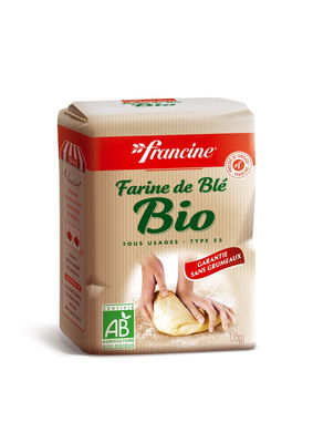 Francine Farine de blé T55 Bio : le paquet de 1 kg