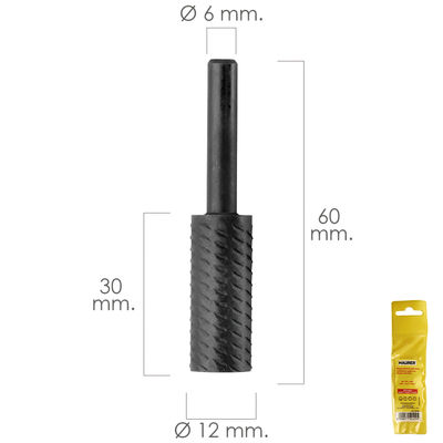 Fresa Rotativa Para Metal Cilindrica Ã 12 mm. Para Taladro / Fresadora
