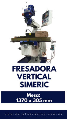 Fresadora de Torreta Simeric VM3B X6330 Robusta 5 H.P. - Foto 4