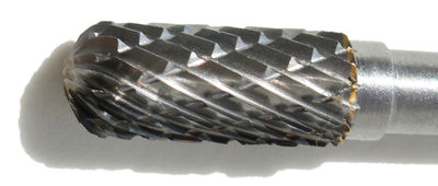 Fresas rotativa de metal duro y dentado cruzado punta redonda M8
