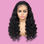 Front lace parrucca con capelli humani lisci, capelli ricci - 1