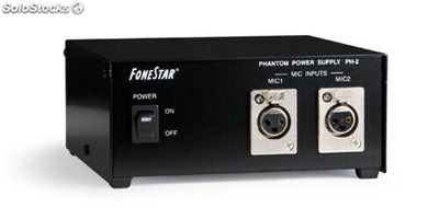 Fuente de alimentación phantom 48 V para micrófonos FONESTAR PH-2