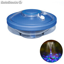 Fuente Flotante Para Piscinas Con Leds Multicolor Con Bateria de Litio 18,5 cm.