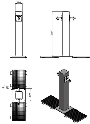 Fuente metalica rectangular basic doble - Foto 3