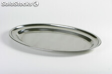 Fuente oval acero inoxidable - Fuente de cocina - Vajillas hostelería - 60 cm