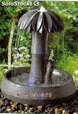 Fuentes de agua decorativa de piedra tallada para jardín Altura 75cm