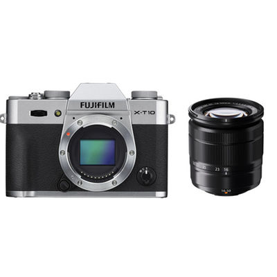 Fujifilm X-T10 sin espejo digital con lente de 16-50mm Plata