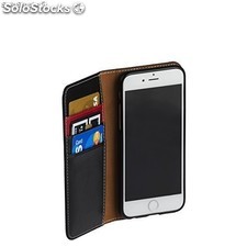 Funda de piel PU tipo libro con tarjetero Samsung Galaxy S7 color negro