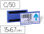 Funda durable magnetica 150x67 mm plastico azul ventana transparente pack de 50 - 1