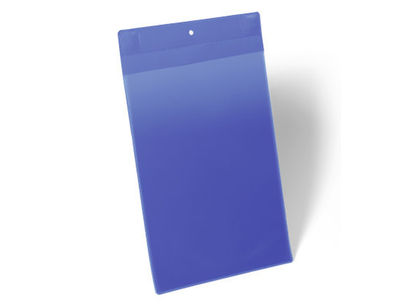 Funda durable magnetica 210x297 mm plastico azul ventana transparente pack de 10 - Foto 2
