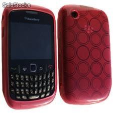 Funda MiniGel BlackBerry 8520 9300 - Circulo Color Rosa
