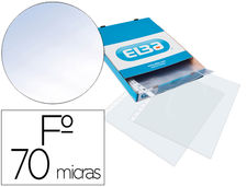 Funda multitaladro elba standard folio 70 micras cristal caja de 100 unidades