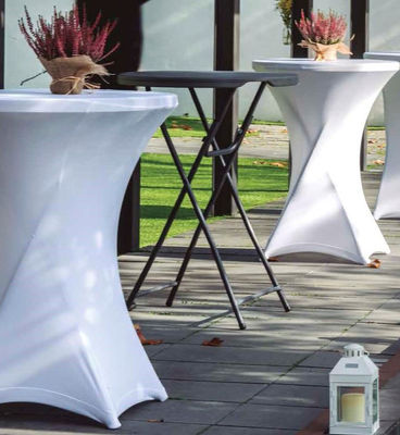 Funda para mesa de cocktail de 80 x 110 cm - blanco - Foto 5