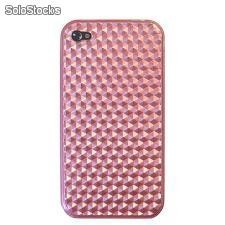 Funda Silicona Serie Diamonds iPhone 4/4s -rosa