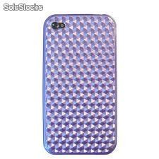 Funda Silicona Serie Diamonds iPhone 4/4s - violeta