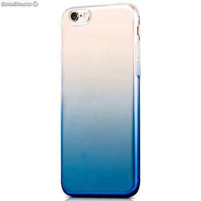 Funda TPU de gel degradada azul y transparente para iPhone 7