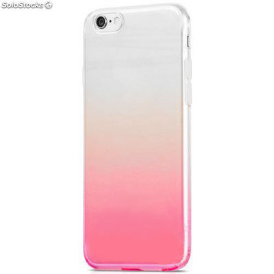 Funda TPU de gel degradada rosa y transparente para iPhone 7