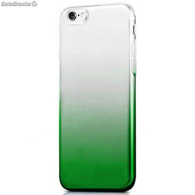 Funda TPU de gel degradada verde y transparente para iPhone 7
