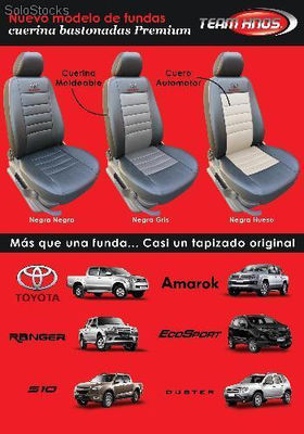 Fundas de asientos Toyota Hilux S-10 Ranger Amarok cuero automotor