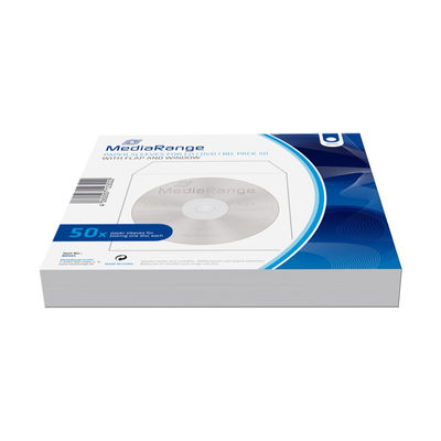 Fundas de papel blancas para CD-DVD-BluRay (50 uds) con ventana transparente - Foto 3