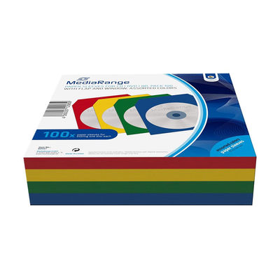 Fundas de papel de colores para CD-DVD-BluRay (100 uds) con ventana transparente - Foto 2