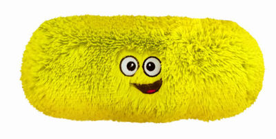 futrzana poduszka roller z aplikacją emotki 16x30 - Zdjęcie 4