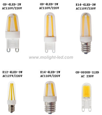 G9 led lamp ceramics/Silica gel E12 E14 cob led light bulbs 110V 127V 220V 230V