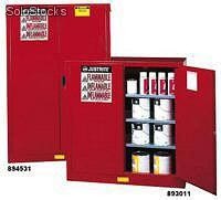 Gabinete justrite 896031 (ex-25693) para liquidos clase iii (pinturas y tintas) - 96 galones - color rojo - puertas accionam. automático