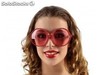 Gafas de sol años 60 rosa 15X7CM
