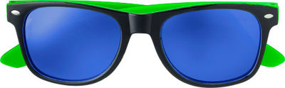 Gafas de sol con efecto espejo y modelo clásico bicolor - Foto 4