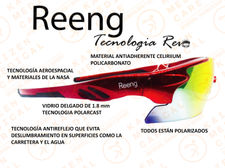 Gafas deportivas con filtro uv marca reeng con tecnología revo