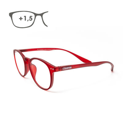 Gafas Lectura Connecticut Color Rojo Aumento +1,5 Patillas Para Colgar Del