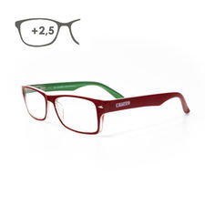 Gafas Lectura Kansas Rojo / Verde. Aumento +2,5 Gafas De Vista, Gafas De