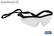 Gafas de Protección contra Proyecciones, Confortables y Ligeras, Ajuste  con Goma, Protección UV, 12 Unidades