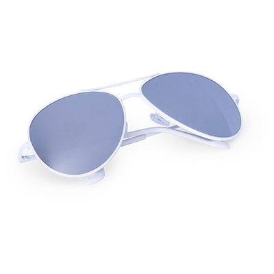 Gafas Sol estilo aviador con montura metálica y lentes espejada