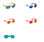 Gafas sol promocionales bicolor surtido colores - 1