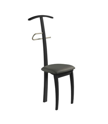 Galán 364 con asiento herrajes cromado satinado lacado en negro, 108 cm(alto)46