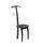 Galán 364 con asiento herrajes cromado satinado lacado en negro, 108 cm(alto)46 - 1