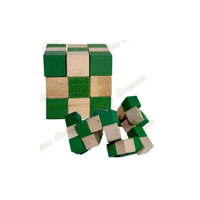 Game cube schlange andalusien - wit - puzzle - 6 x 6 cm