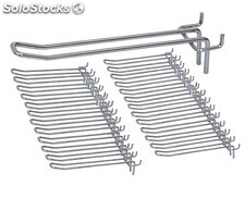 Gancho doble para paneles perforados (Largura 15 cm). 25 unidades - Sistemas