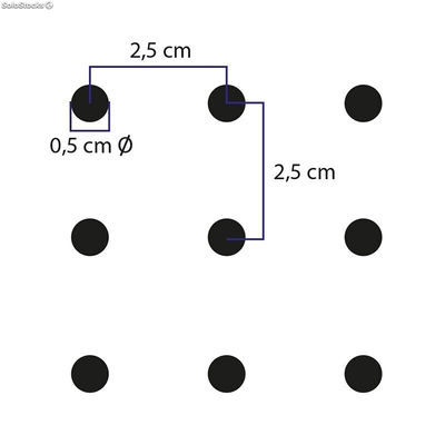 Gancho Doble soporte etiqueta para paneles perforados (Largura 20 cm) - Sistemas - Foto 2
