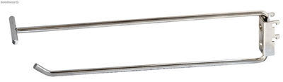 Gancho Simple soporte etiqueta con chapa para paneles perforados (Largura 35 cm)