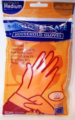 gants de menage orange