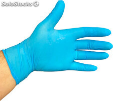 gants nitrile jetables bleu