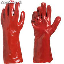 Gants pvc rouge 27-35 cm.